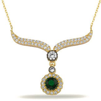 14K Gold | Halskette mit Zirkonia K0214C