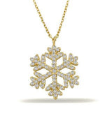 14K Gold | Halskette mit Schneeflocke K0322