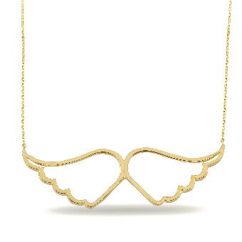 14K Gold | Halskette mit Flügel K0331