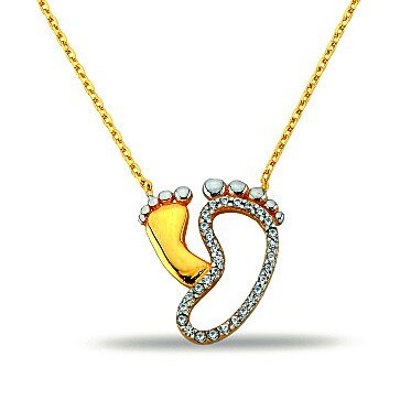 14K Gold | Halskette mit Fuß K0510