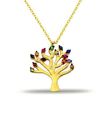 14K Gold | Halskette mit LebensBaum K0525B