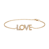 14K Gold | Armband Love mit Zirkonia AB149