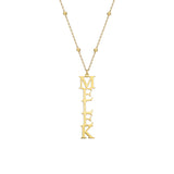 Vintage Senkrechte Namenskette