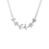 Gothic Zirkonia Buchstaben Snakekette