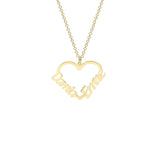 Herzkette mit 2 Namen