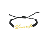 Signatur Armband mit schwarzes Seil