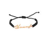 Signatur Armband mit schwarzes Seil (7067686567981)