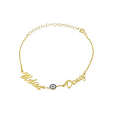 2er Namensarmband - Variante Nazar