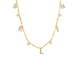 Namenskette mit Zirkonia Stein