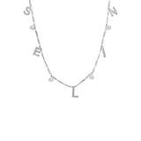 Namenskette mit Zirkonia Stein