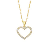 Full Zirkonia Herz Kette
