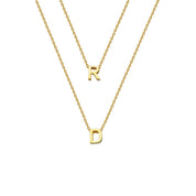 2er Minimal Buchstaben Halskette (7051947245613)