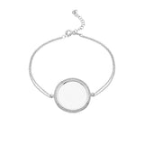 Zirkonia Plättchen Gravurarmband