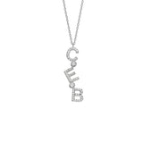 Chocker Senkrecht Zirkonia Buchstabenkette