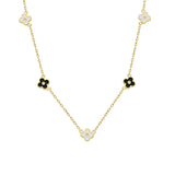 Schwarz&Weiss Kleeblatt Halskette