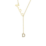 Namenskette Y mit Zirkonia Buchstabe