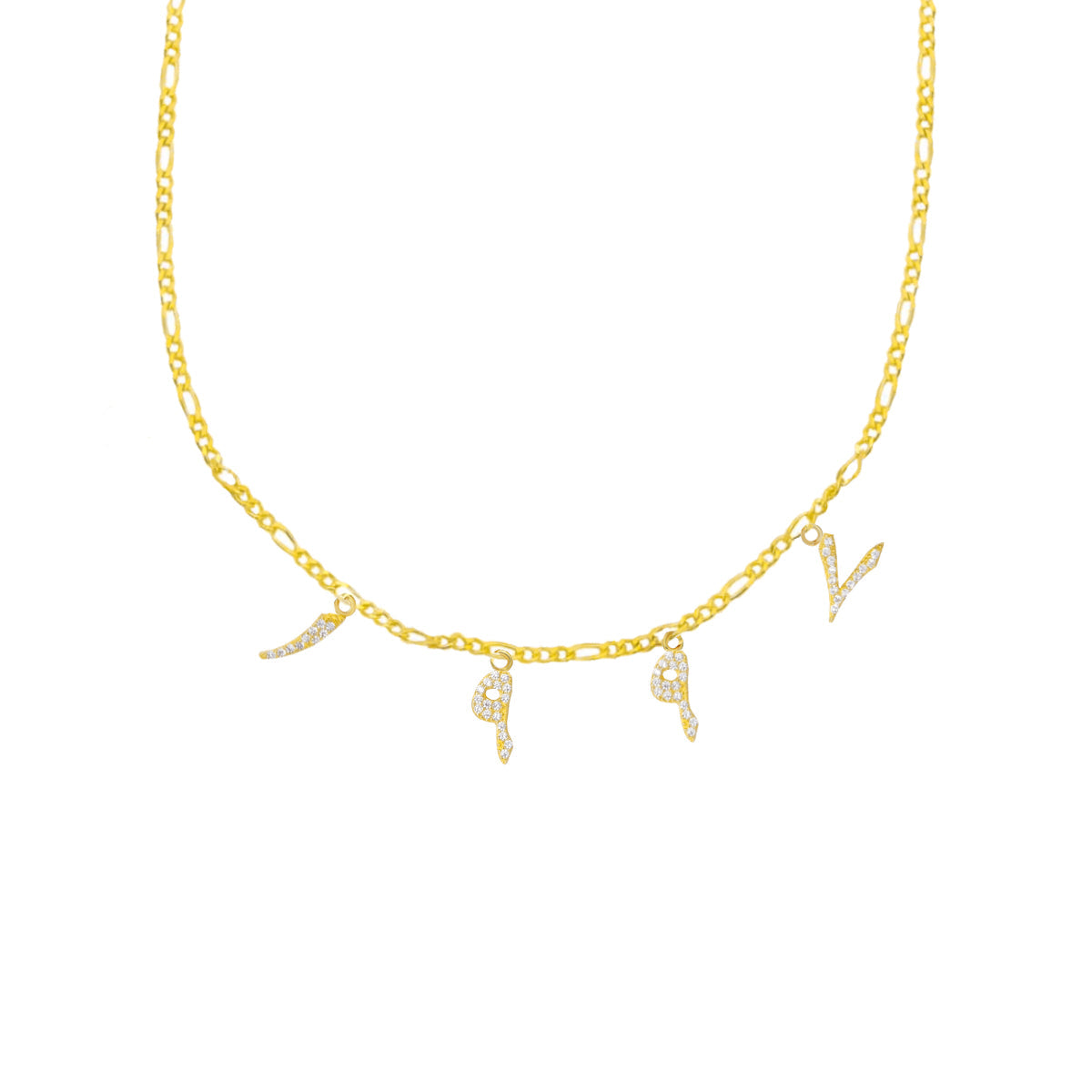 Arabische-Jahreszahl Halskette mit Zirkonia (7017091596333)