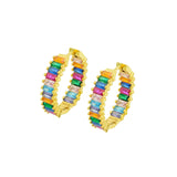 Baguette Colorfull Creolen Ohrring