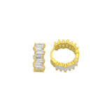 Baguette Round Ohrring