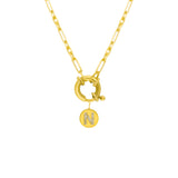 Chain Plättchen Zirkonia Buchstaben Halskette