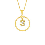 Circle Zirkonia Buchstaben Halskette