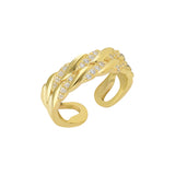 GEMUSTERTE TRIO RING