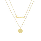 Vintage Namenskette mit Plättchen