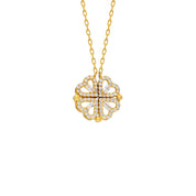 MAGNET HERZ KLEEBLATT HALSKETTE (7027063324717)