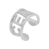 Namens mit Zirkonia Stein Ring
