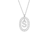 Oval Zirkonia Buchstaben Kette