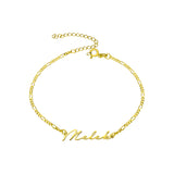 Signatur Namens Armkette Figaro