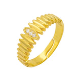 Wave Design Zirkonia Ring