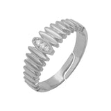 Wave Design Zirkonia Ring