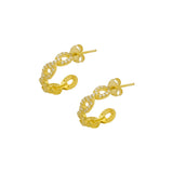 Zell Chain Design Zirkonia Ohrring
