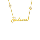 Zirkonia Stones Signatur Halskette