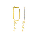 Collage Signatur Namens Ohrring