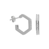 Fünfeckige Ohrring mit Zirkonia