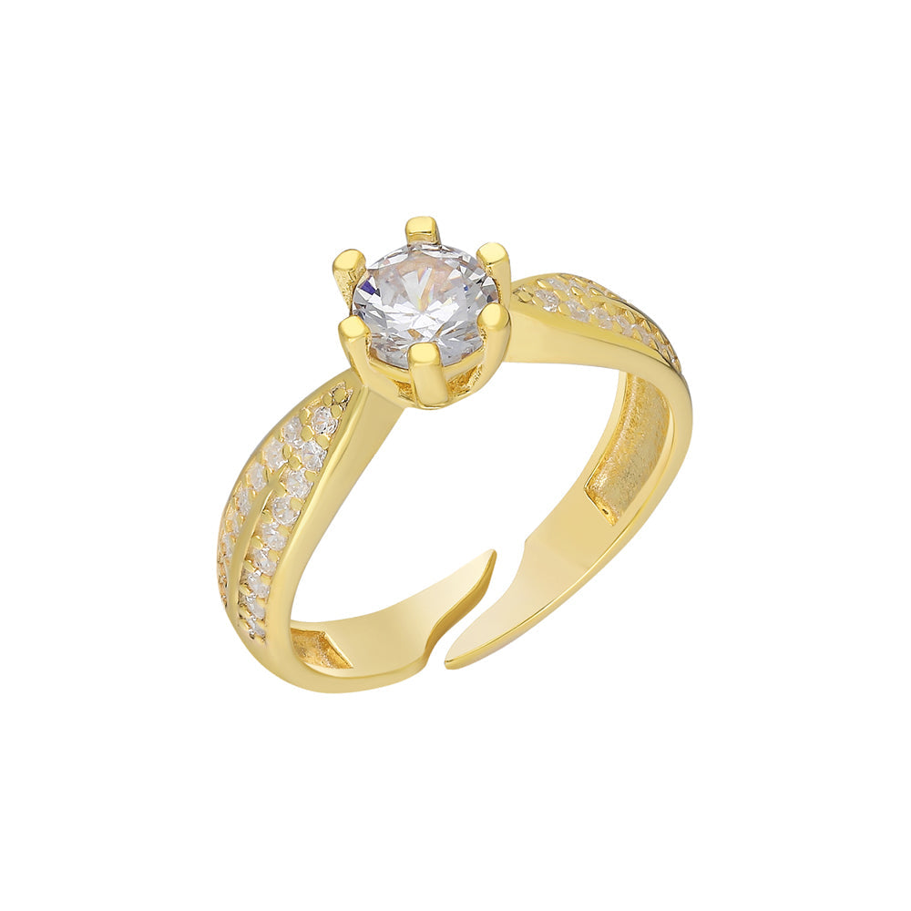 One stone Zirkonia Ring (7067663630381)