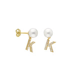 Perlen Buchstaben Ohrring