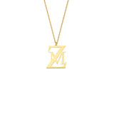 Zweier Buchstaben Halskette