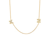 Butterfly mit Zirkonia Buchstabenkette