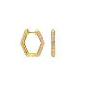 Hexagon Zirkonia Ohrring (7027142787117)