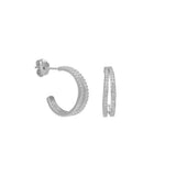 Doppelkreis Zirkonia Ohrring