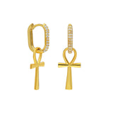 Ankh Zirkonia Ohhringe