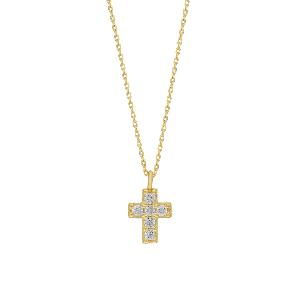 KREUZ KETTE MIT ZIRKONIA STEIN (8045987365166)