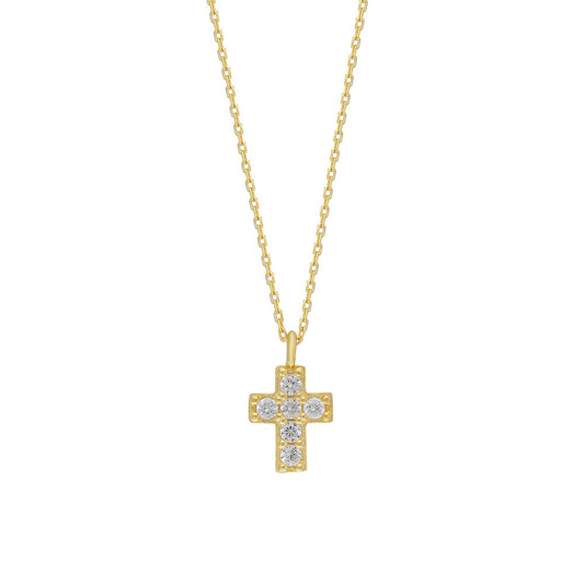 KREUZ KETTE MIT ZIRKONIA STEIN (8045987365166)