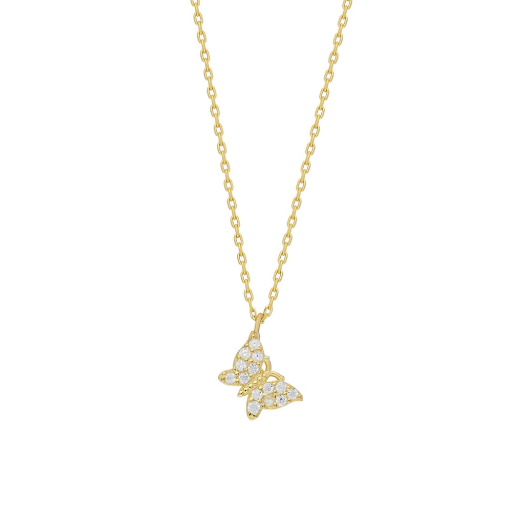 MINIMAL BUTTERFLY NECKLACE (8045989429550)