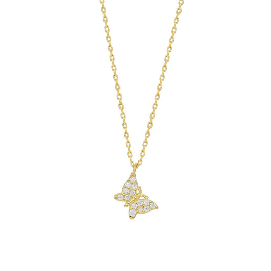 MINIMAL BUTTERFLY NECKLACE (8045989429550)